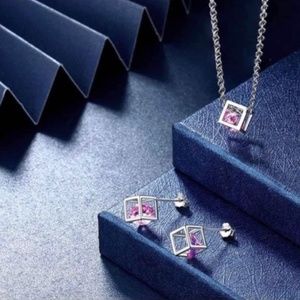 CZ Jewelry Set 925 Sterling Silver